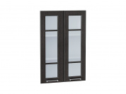 Комплект фасадов Прага со стеклом для каркаса Ф-45Н В609 916*592*16 Венге премиум