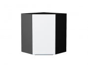 Шкаф верхний угловой Фьюжн 716*600*600 Silky White / Graphite