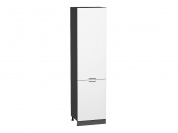 Шкаф пенал с 2-мя дверцами Флэт 2336*600*574 White In 2S / Graphite