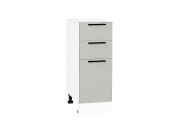 Шкаф нижний с 3-мя ящиками Лайт 816*300*478 Special Grey / Белый