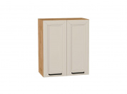 Шкаф верхний с 2-мя дверцами Нео 716*600*320 Cream Silk / Дуб Вотан
