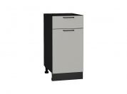 Шкаф нижний с 1-ой дверцей и ящиком Флэт 816*400*478 Light Grey In 2S / Graphite