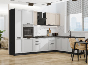 Нео-03 2140*3000/2100*600 Cream Silk/Grey Silk