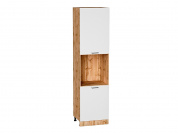 Шкаф пенал с 2-мя дверцами под технику Флэт 2336*600*574 White In 2S / Дуб Вотан