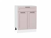 Шкаф нижний с 2-мя дверцами и ящиком Барселона 816*600*484 Кашемир / Белый