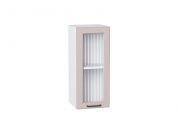 Шкаф верхний с 1-ой остекленной дверцей Барселона 716*300*324 Кашемир / Белый