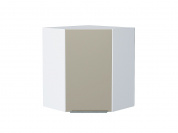 Шкаф верхний угловой Фьюжн 716*600*600 Silky Grey / Белый