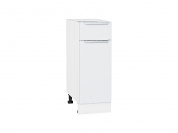 Шкаф нижний с 1-ой дверцей и ящиком Фьюжн 816*300*480 Silky White / Белый