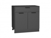 Шкаф нижний с 2-мя дверцами и ящиком Фрейм 816*800*484 Stormy Silk / Graphite