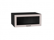 Шкаф верхний горизонтальный остекленный глубокий Барселона 358*800*578 Кашемир / Graphite