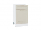 Шкаф нижний с 1-ой дверцей и ящиком Ницца 816*500*478 Агат / Белый