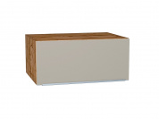 Шкаф верхний горизонтальный глубокий Фьюжн 358*800*576 Silky Grey / Дуб Вотан