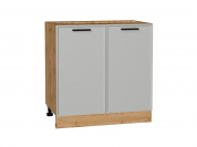 Шкаф нижний с 2-мя дверцами Фрейм 816*800*484 Grey Silk / Дуб Вотан