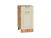 Шкаф нижний с 1-ой дверцей и ящиком Ницца 816*400*478 Дуб крем / Дуб Вотан
