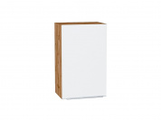 Шкаф верхний с 1-ой дверцей Фьюжн 716*450*320 Silky White / Дуб Вотан