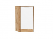 Шкаф нижний торцевой Квадро 816*296*555 Белый / Дуб Вотан