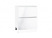 Шкаф нижний с 2-мя ящиками Фьюжн 816*600*480 Angel / Белый