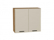 Шкаф верхний с 2-мя дверцами Фрейм 716*800*324 Cream Silk / Дуб Вотан