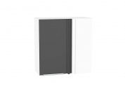 Шкаф верхний прямой угловой Фьюжн 716*700*345 Stormy Silk / Белый