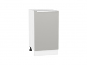 Шкаф нижний с 1-ой дверцей Фьюжн 816*450*480 Silky Light Grey / Белый