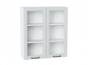 Шкаф верхний с 2-мя остекленными дверцами Ницца 920*800*318 Blanco / Белый