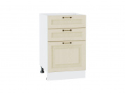 Шкаф нижний с 3-мя ящиками Ницца 816*500*478 Дуб крем / Белый