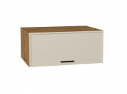 Шкаф верхний горизонтальный глубокий Фрейм 358*800*580 Cream Silk / Дуб Вотан