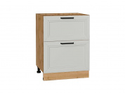 Шкаф нижний с 2-мя ящиками Нео 816*600*480 Grey Silk / Дуб Вотан