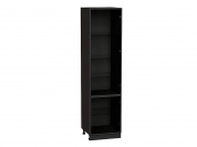 Шкаф пенал с 2-мя остекленными дверцами 2336*600*578 Черный / Graphite