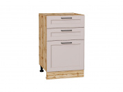 Шкаф нижний с 3-мя ящиками Барселона 816*500*484 Кашемир / Дуб Вотан