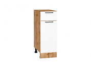 Шкаф нижний с 1-ой дверцей и ящиком Флэт 816*300*478 White In 2S / Дуб Вотан