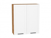 Шкаф верхний с 2-мя дверцами Глетчер 920*800*318 Айленд Силк / Дуб Вотан