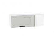 Шкаф верхний прямой угловой горизонтальный Нео 358*1000*350 Grey Silk / Белый