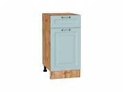 Шкаф нижний с 1-ой дверцей и ящиком Ницца 816*400*478 Голубой / Дуб Вотан