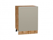 Шкаф нижний с 1-ой дверцей Фьюжн 816*600*480 Silky Grey / Дуб Вотан