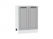 Шкаф нижний с 2-мя дверцами Глетчер 816*600*478 Гейнсборо Силк / Белый