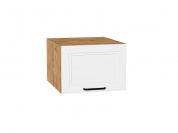 Шкаф верхний горизонтальный глубокий Нео 358*500*576 White Silk / Дуб Вотан