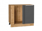 Шкаф нижний угловой Фьюжн 816*890*480 Stormy Silk / Дуб Вотан