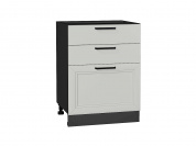 Шкаф нижний с 3-мя ящиками Нео 816*600*480 Grey Silk / Graphite