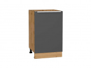 Шкаф нижний с 1-ой дверцей Фьюжн 816*500*480 Stormy Silk / Дуб Вотан