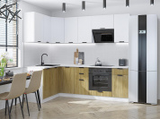 Евро Лайн-05 2140*1400/2400*600 Белый/Дуб песочный