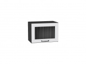 Шкаф верхний горизонтальный остекленный Ницца 358*500*318 Blanco / Graphite