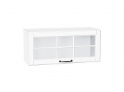 Шкаф верхний горизонтальный остекленный Дублин 358*800*318 Special White / Белый