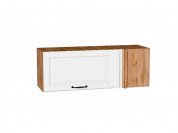 Шкаф верхний прямой угловой горизонтальный Дублин 358*1000*350 Special White / Дуб Вотан