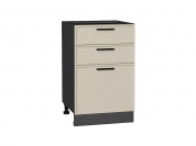 Шкаф нижний с 3-мя ящиками Фрейм 816*500*484 Cream Silk / Graphite