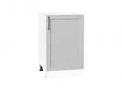 Шкаф нижний с 1-ой дверцей Сканди 816*500*480 Grey Silkwood / Белый