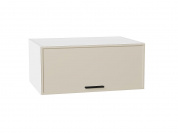 Шкаф верхний горизонтальный глубокий Фрейм 358*800*580 Cream Silk / Белый