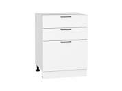 Шкаф нижний с 3-мя ящиками Флэт 816*600*478 White In 2S / Белый