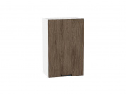 Шкаф верхний с 1-ой дверцей Флэт 716*450*318 Brown Casella Oak 2S / Белый