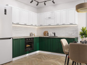 Дублин-02 2140*2200/2400*600 Special White/Special Green